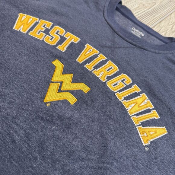 WVU West Virginia Mountaineers Crewneck Sweatshirt Men’s XL Gray Sewn New - Picture 3 of 10